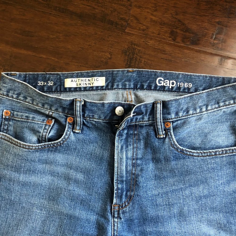 Gap mens jeans size 33 W x 29 L skinny fit - Picture 3 of 4